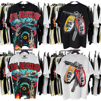T-shirt Streetwear Life Hustler pour Homme, Manches Courtes, Tricoté 100% Coton, Imprimé Lettres Graphiques, Col Rond, Coupe Ample, Écologique