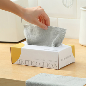 Reusable Microfiber Cleaning <b>Drying</b> Wipes with Dispenser Box Bulk Rags in a Box for Home Kitchen and Car Lint-Free <b>Towels</b> - Product Image 3