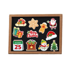 Christmas Refrigerator Magnets PVC Magnetic Stickers Irregular Shape Removable Holiday Decorations For Kitchen Fridge - Product Image 4