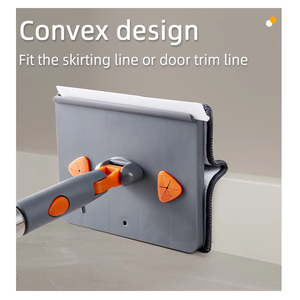 Équipement de nettoyage ménager de haute qualité, serpillière plate rotative en microfibre carrée pour le dépoussiérage des fenêtres, manche rectangulaire, utilisation domestique - Product Image 4