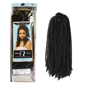 BELEZA TBUG #   Extensiones de Cabello Afro Spring Twist de 10 Pulgadas y 130g, Sintéticas, Rizadas y Elásticas, para Peinados de Crochet, para Mujeres - Product Image 2