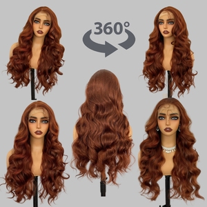 Bán buôn dài 13*6 sản phẩm bán glueless tổng hợp ren phía trước Tóc Giả 26 inch Pre ngắt cơ thể HD ren tóc giả cho phụ nữ da đen - Product Image 1