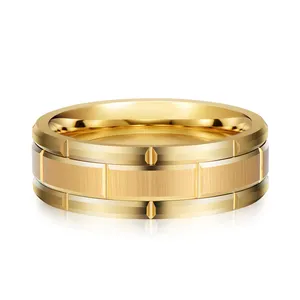 Neuestes Design Ewigkeit 8mm Sein und Ihr Set Gold 18 Karat Paar Wolfram Ring Eheringe Paar Set