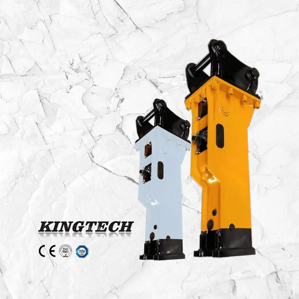 รถแทรกเตอร์ขุดขนาด 60 ตัน kingtech sb121 7 45 1850 1210 กล่องเบรกเกอร์หินไฮดรอลิกเงียบ