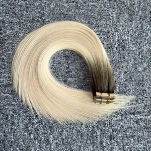 Facile à appliquer et à enlever la colle sûre Extensions <span class=keywords><strong>de</strong></span> cheveux russes Vente en gros Extensions avec bande Injection <span class=keywords><strong>de</strong></span> cheveux humains - Product Image 1