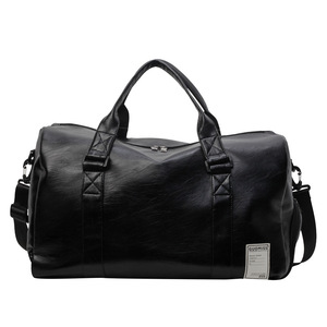 Trendy Unisex PU Leather Fashion Travel <b>Bag</b> Letter Waterproof Wear-Resistant Large Capacity Gym Business <b>Trip</b> Luggage Zipper - Product Image 4