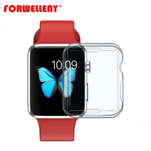 Para <span class=keywords><strong>Apple</strong></span> <span class=keywords><strong>Watch</strong></span> Series 4 40MM 44MM 360 construido en TPU claro Protector de pantalla suave <span class=keywords><strong>funda</strong></span> completa transparente - Product Image 1