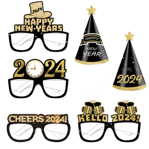 Custom felice <span class=keywords><strong>anno</strong></span> <span class=keywords><strong>nuovo</strong></span> 2025 Glitter carta occhiali da vista cappelli foto stand di oggetti di scena per <span class=keywords><strong>buon</strong></span> <span class=keywords><strong>natale</strong></span>/felice <span class=keywords><strong>anno</strong></span> <span class=keywords><strong>nuovo</strong></span> decorazione festa - Product Image 1