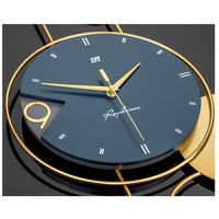 Großhandel Nordische Eisen-Marmor-Wanduhr Kreatives Einzelgesicht Art Déco Design Abstrakte Zeitanzeige für Heimdekoration Wohnzimmer