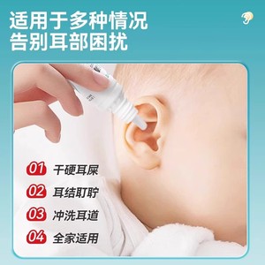 Gotas de bicarbonato de sodio Kefu Medical para niños y adultos, dispositivo para suavizar la cera del oído y limpiar el canal auditivo, cera del oído - Product Image 5
