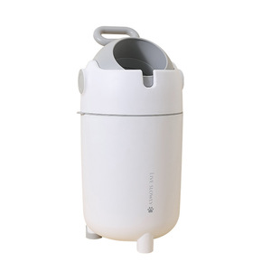 Diaper Trash Can 12L Cylindrical Odor Proof With Removable Inner Bucket Indoor Use <b>White</b> - Product Image 5