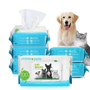 Offre Spéciale fournitures pour animaux de compagnie 100% lingettes auriculaires pour animaux de compagnie, lingettes organiques biodégradables pour animaux de compagnie