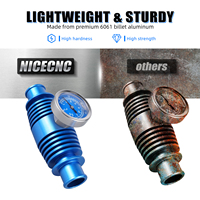Refroidisseur de radiateur en ligne NICECNC 12 broches avec jauge de température pour Yamaha Raptor 660R 700 700R