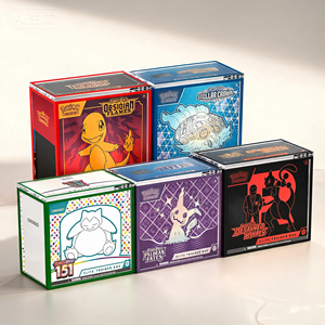 Boîte de protection en acrylique Color Edge ETB pour cartes Pokémon <span class=keywords><strong>Elite</strong></span> Trainer Box avec couvercle magnétique robuste, boîte TCG - Product Image 1