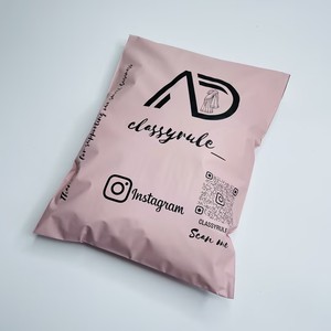 Sobre <span class=keywords><strong>de</strong></span> Correo Personalizado Rosa con <span class=keywords><strong>Código</strong></span> QR y Logotipo, Bolsa <span class=keywords><strong>de</strong></span> Envío Impresa con Agradecimiento, Impermeable, para Pequeñas Empresas - Product Image 2