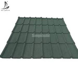 Korea standard Roofing Materials Corrugated Black with white dots Stone Coated Roofing Sheet for Nigeria Kenya Ghana