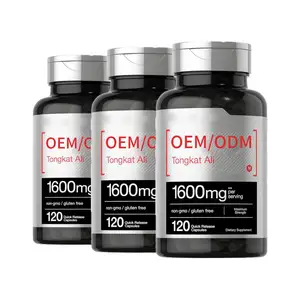 Epimedium 600mg Tongkat Ali 400mg hiệu suất pha trộn-120 viên nang Gluten miễn phí, không biến đổi gen, viên nang thuần chay