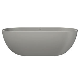 Bañera ovalada de superficie sólida independiente moderna Maydon, elegante bañera de baño para baño, diseño de piedra artificial, categoría de producto - Product Image 5