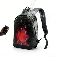 Mochila LED Inteligente con Panel de Letreros LED Coloridos y Programables, Mochila para Portátil con Luces LED, Mochila Escolar Luminosa para Ciclismo y Motociclismo