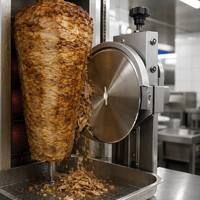 Lame de rôtissoire MasterEdge en acier inoxydable dentelée pour machine à découper la viande (shawarma, doner, gyros)