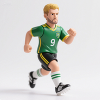 Figurine de joueur de football à grosse tête personnalisée, Figurine de joueur de football en plastique 3D OEM, vente en gros