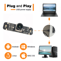 Module de caméra USB mini 4K Fisheye OEM 1080P HD 8MP avec capteur CMOS IMX415 Starlight, autofocus et détection humaine IA intégrée