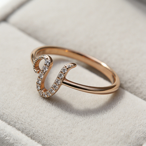 CUSTOM SILVER 10K/14K <b>GOLD</b> PLATED SOLID <b>GOLD</b> LAB GROWN DIAMOND ZICON ENGAGEMENT CLUSTER <b>RING</b> UNISEX CUTE ANNIVERSARY ALPHABET - Product Image 3
