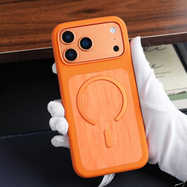 Luxury Magnetic Leather Case for iPhone 17 16 15 14 13 Pro Max Magnetic Wireless Charging Shockproof Back Cover