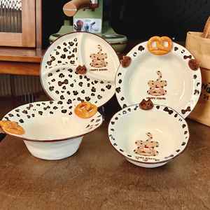 Lelyi - Plato de Cerámica Ecológico con Diseño de Gato Leopardo, Tazón para Arroz, Tazón para Yogur, Regreso a Clases - Product Image 3