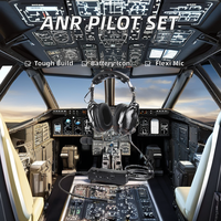 Anr Premium Pilot Aviation blue Tooth casque en Fiber de carbone avec élément de micro électronique Flexible et prises Ga