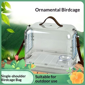 กระเป๋าใส่สัตว์ปีกแบบพกพา ขนาด 30 ซม. ระบายอากาศได้ดี มุมมองกว้าง สำหรับ<span class=keywords><strong>นก</strong></span>แก้ว เหมาะสำหรับการเดินทาง ท่องเที่ยวกลางแจ้ง และการไปเยี่ยมชมสัตวแพทย์ - Product Image 5