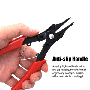 Snap Ring <b>Pliers</b> 1/4 In Jaw Width Internal External Dual Purpose Retaining Ring Tool <b>Set</b> Imperial Measurement - Product Image 3