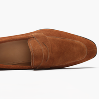Soldes Exceptionnelles : Mocassins d'Hiver pour Hommes en Daim et Cuir Pleine Fleur, Marron Foncé, Semelle en Caoutchouc Antidérapante, Chaussures Formelles et Décontractées M301