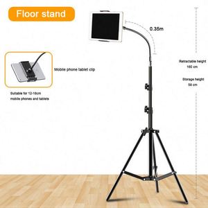 Adjustable 1.6M Long Arm <b>Stand</b> Mobilephone Tripod Floor <b>Stand</b> for iPad Cellphone <b>Tablet</b> - Product Image 3