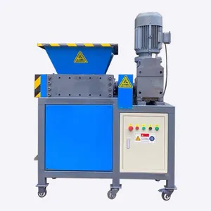 Double shaft small electric waste textile crushing professional rubber type plastic shredder machine prices for sale