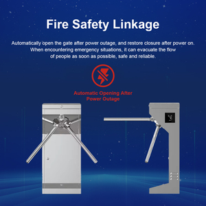 An toàn thẻ <span class=keywords><strong>RFID</strong></span> vân tay mã QR Tripod turnstile cho văn phòng lối vào hệ thống kiểm soát truy cập - Product Image 5