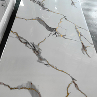 1220x2440mm 3mm Papan PVC Tahan Air Tahan Api Anti UV Warna Marmer Kilap Tinggi Perekat Sendiri Desain Modern Luar Ruangan Dalam Ruangan
