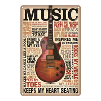 Plaque Vintage en Métal Rock, Affiche Musicale Rétro, Décoration de Bar en Plaque Étamée, Décoration de Pub, Décoration d'Intérieur 20x30cm A17