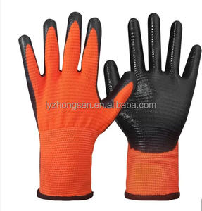 Guantes sumergidos de nitrilo recubiertos de poliéster calibre 13 de bajo precio - Product Image 6