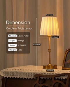 Rechargeable Crystal Portable Restaurant Touch Control <b>Led</b> <b>Bar</b> Table Lamp Cordless Hotel Luxury Modern Night <b>Light</b> Home Decor - Product Image 3