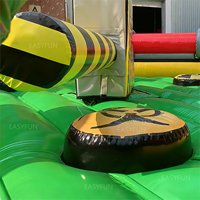 EASYFUN Parcours gonflable Wipeout personnalisé en usine, jeu mécanique de type « Toxic Meltdown Ride » pour fête foraine et événements sportifs