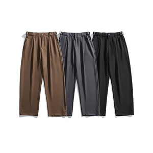 Autumn <strong>Winter</strong> Trendy Brand <strong>Men's</strong> Naples Style Casual <strong>Trousers</strong> Draped Straight Loose Suit Pants Cotton Mid Flat - Product Image 4