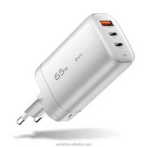 Gallium Nitride Gan Charger 65w 3 Ports Usb Pd Fast Mobile Phone Charger Universal Desktop Laptop Gan Chargers