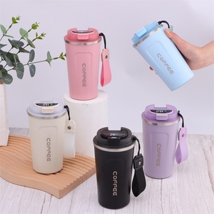 Thông minh kiểm soát nhiệt độ đôi tường thép không gỉ 380ml 510ml drinkware du lịch cốc cà phê - Product Image 5