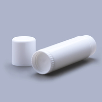 Baume à lèvres en tube mince et fin en plastique blanc, personnalisé, écologique, de luxe, en gros, 5g 15g