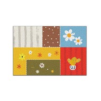 Tapis de sol carré en soie colorée à motifs, antidérapant et résistant à la saleté, pour entrée de maison et couloir, vente en gros
