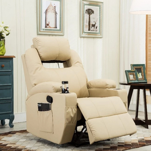 <span class=keywords><strong>Canapé</strong></span> inclinable électrique en cuir PU avec massage, design américain, pour salon et home cinéma moderne – Offre spéciale - Product Image 1