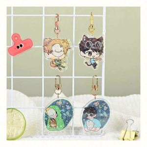 Custom Holographic <b>Anime</b> Waterproof Eco-Friendly Transparent Acrylic Cartoon Pendant <b>Keychain</b> for Promotions - Product Image 5