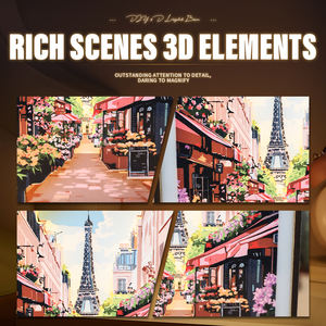 Petite pièce décorative : Boîte à lumière en bois de <span class=keywords><strong>Paris</strong></span> - Lampe de nuit miniature en bois sculpté avec LED, paysage urbain découpé au laser 3D, décoration d'intérieur - Product Image 4