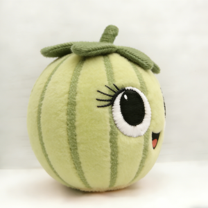 Feuilles de calyx vertes en peluche douce personnalisées et tige torsadée en haut, cadeau d'anniversaire en peluche sur le thème des fruits d'été pour enfants - Product Image 3